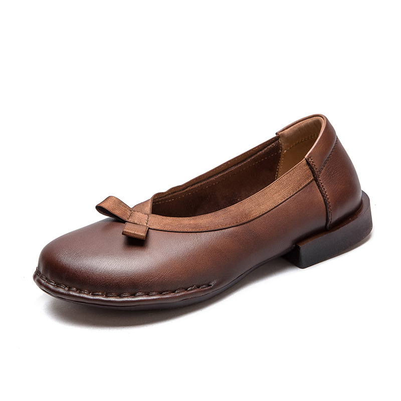 Heels - 2.5 cm İnek Hakiki Deri Etnik
